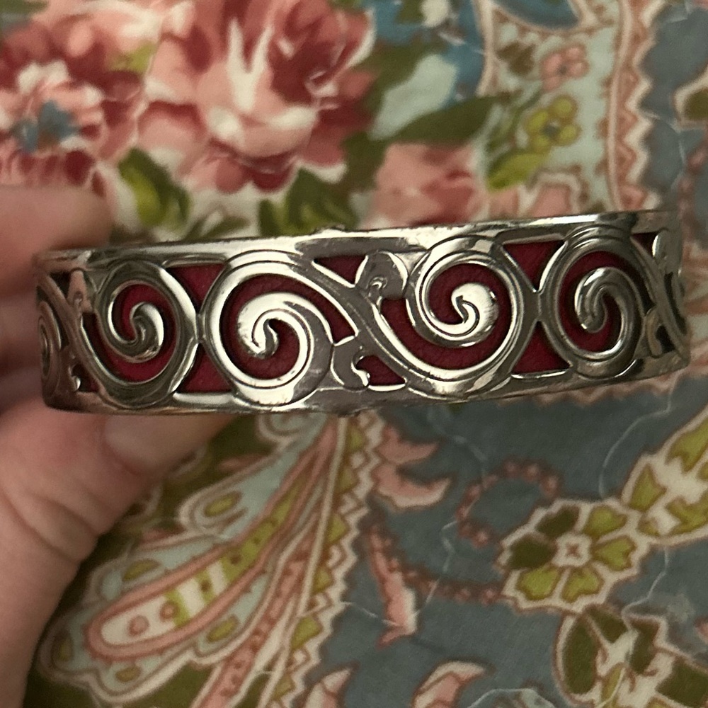 Brighton Silver and Red Bracelet